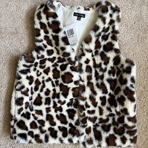 New Max + Riley Leopard Kids Vest 10/12 Medium SOFT!